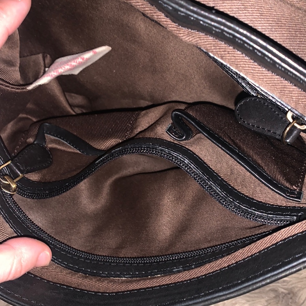 LUCKY BRAND LEATHER CROSSBODY SADDLE PURSE VINTAGE - Picture 3 of 5